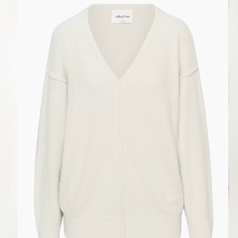 Aritzia Wilfred Free Hush Knit V-Neck Sweater